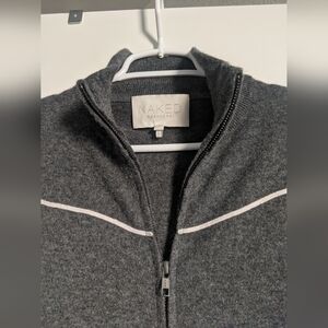NAKED Cashmere Gray Zip-Up Sweater